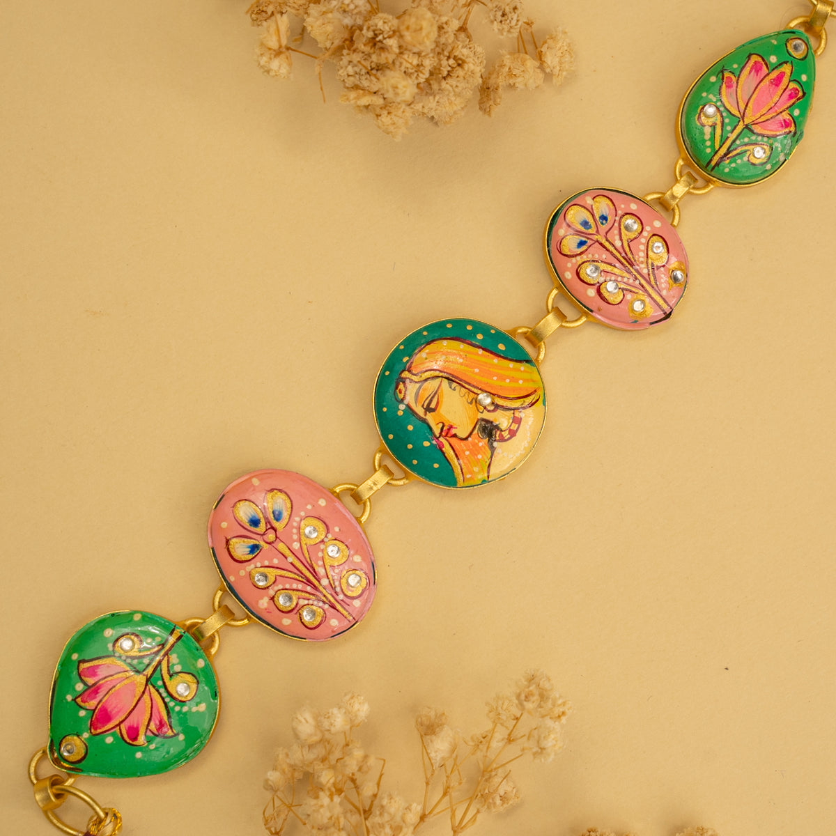 YADASH HANDMADE AND HAND PAINTED CHOKER/NECKPIECE-CH425