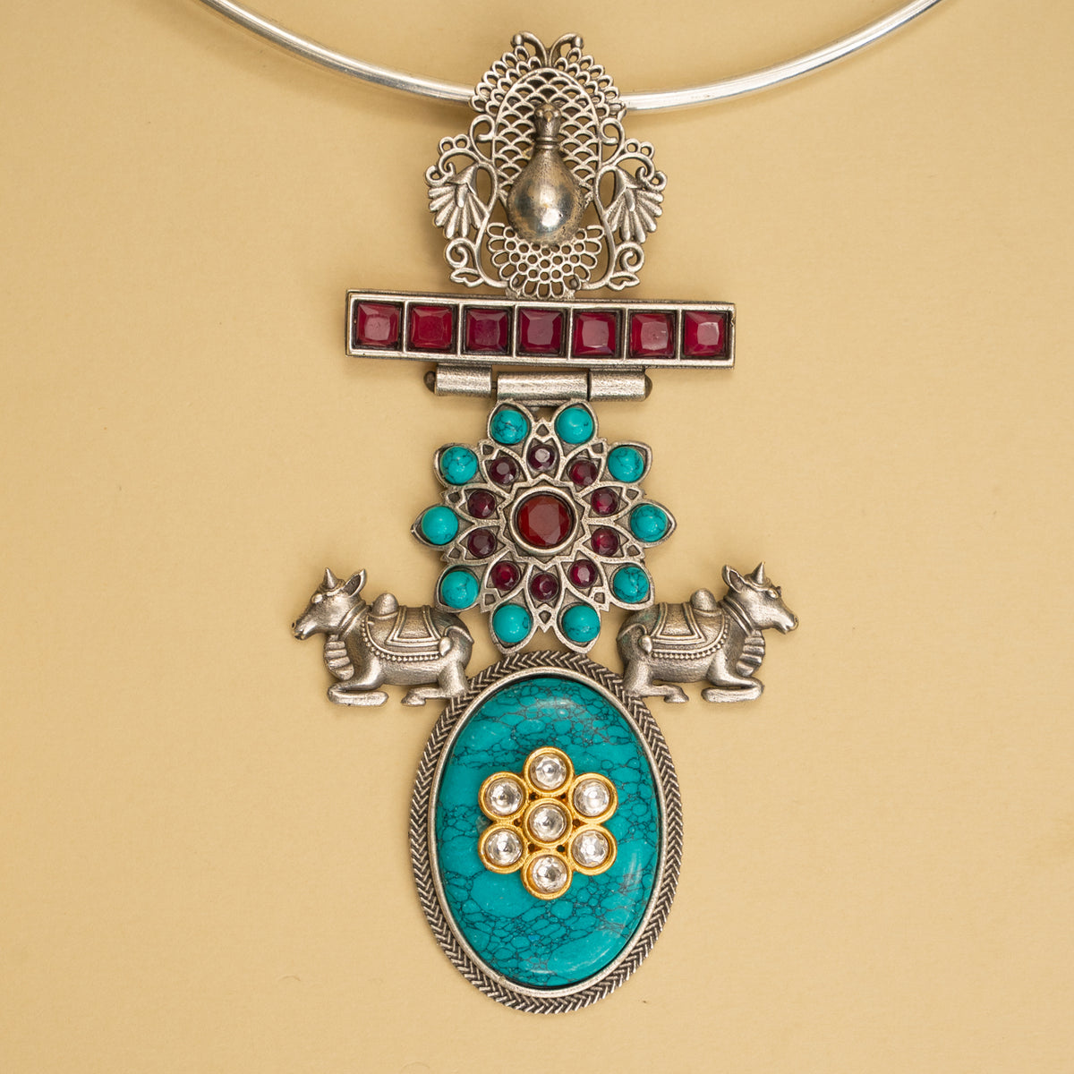 SAVYA HANDMADE BIJOUX PREMIUM AND BIJOUX EXCLUSIVE NANDHI HASLI EARRING CH507