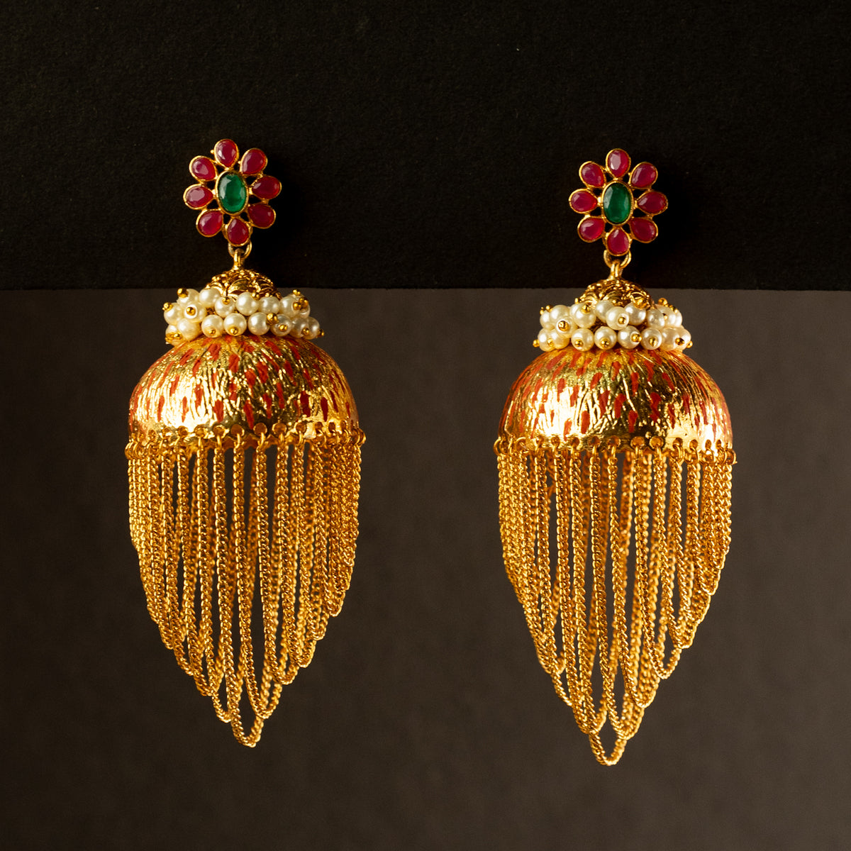 STELLA GOLDTONED ANTIQUE EARRINGS ER267