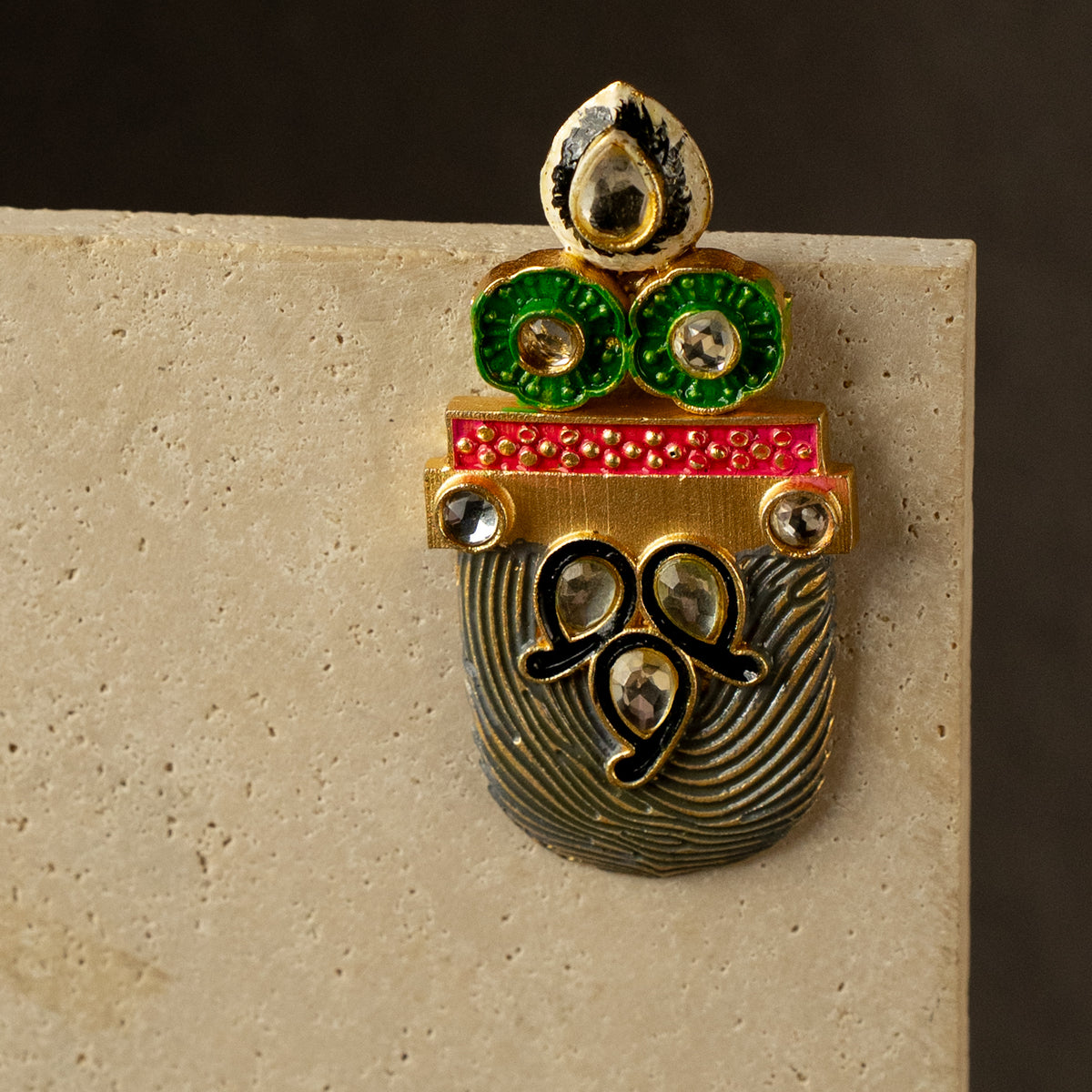 KEZIA SEMI HANDMADE PAINTED EARRING/STUD ER608