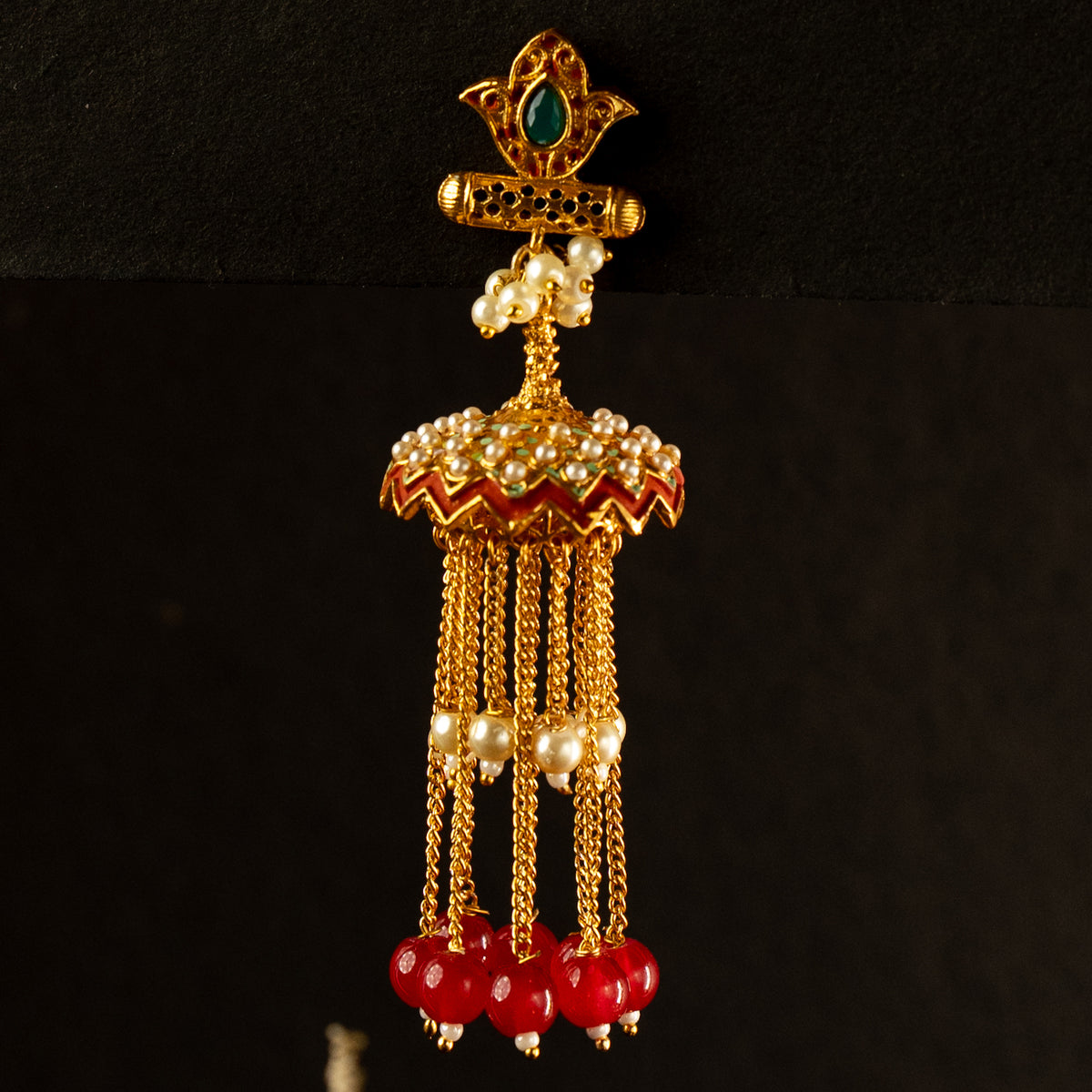 ZOYA GOLD TONED ANTIQUE EARRINGS ER409