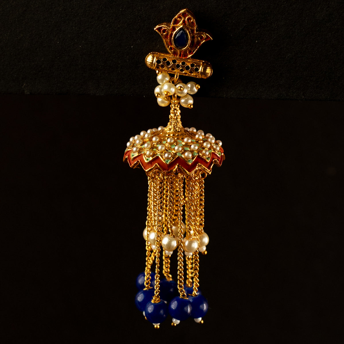 ZOYA GOLD TONED ANTIQUE EARRINGS ER409