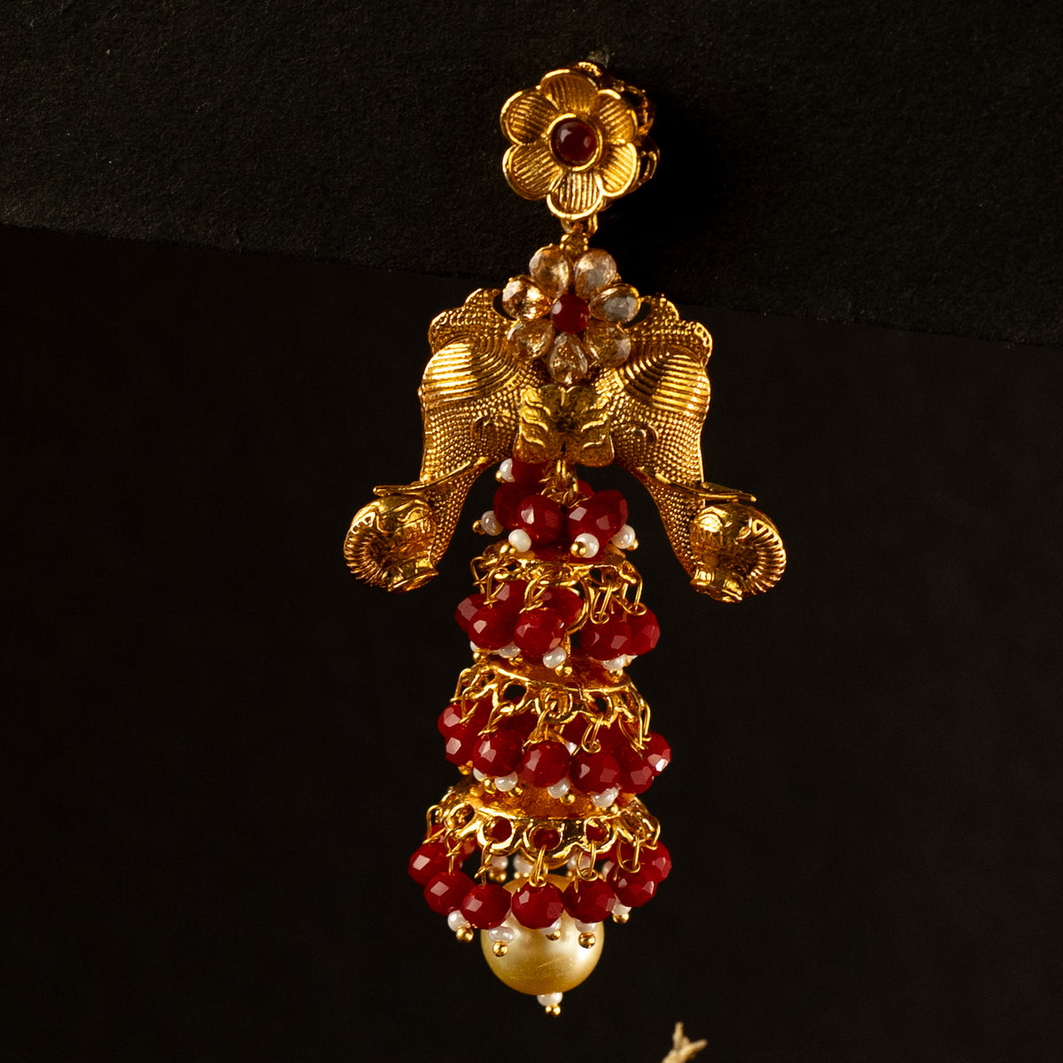 LEAH GOLDTONED ANTIQUE EARRINGS ER410