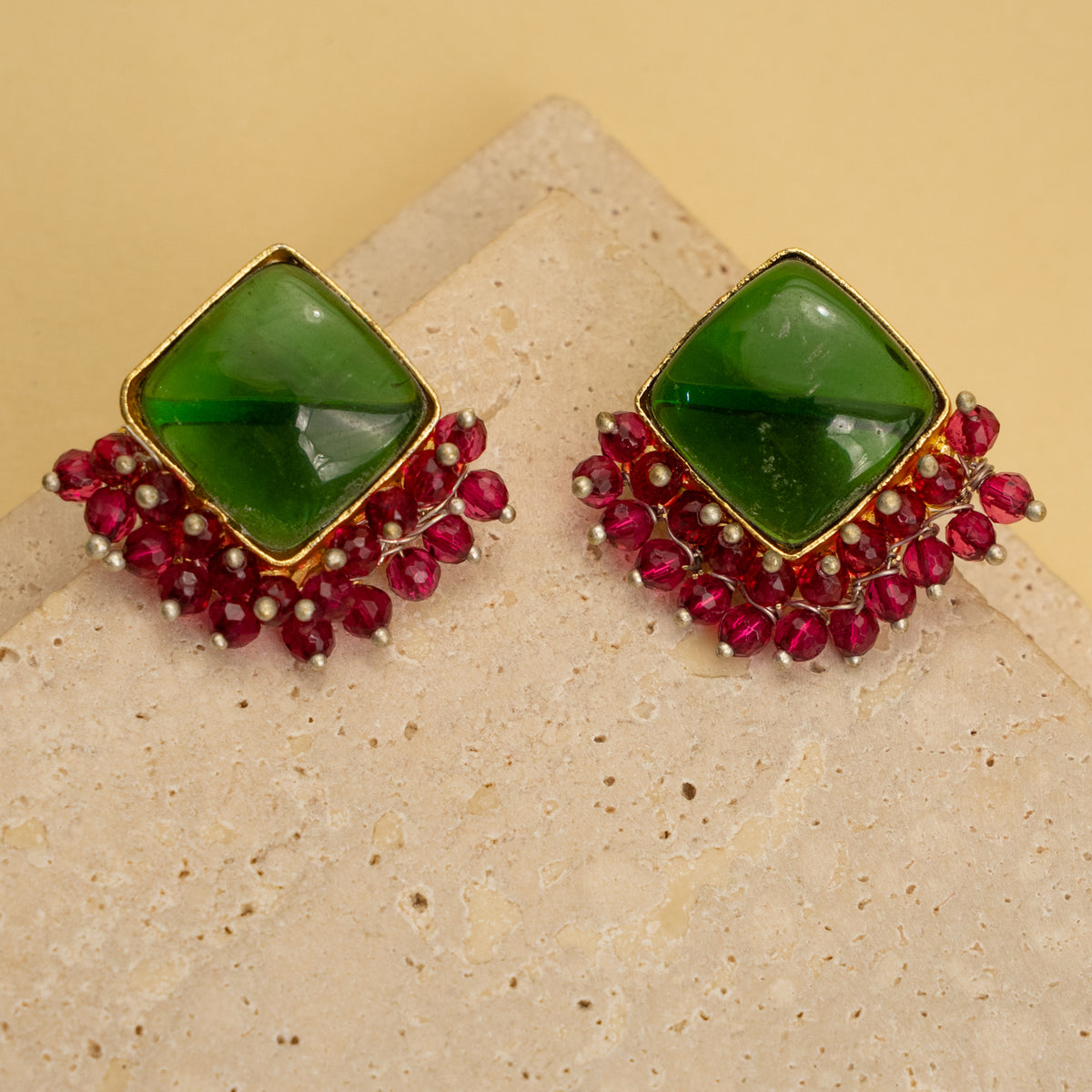 WILLOW BIJOUX HANDMADE MONALISA MINIMALIST CHOKER WITH EARRINGS CH49