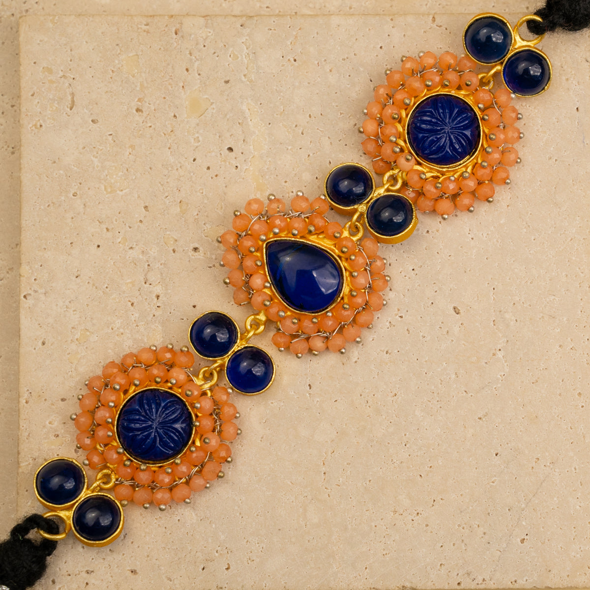 RUBY BIJOUX HANDMADE MONALISA MINIMALIST CHOKER WITH EARRINGS CH48