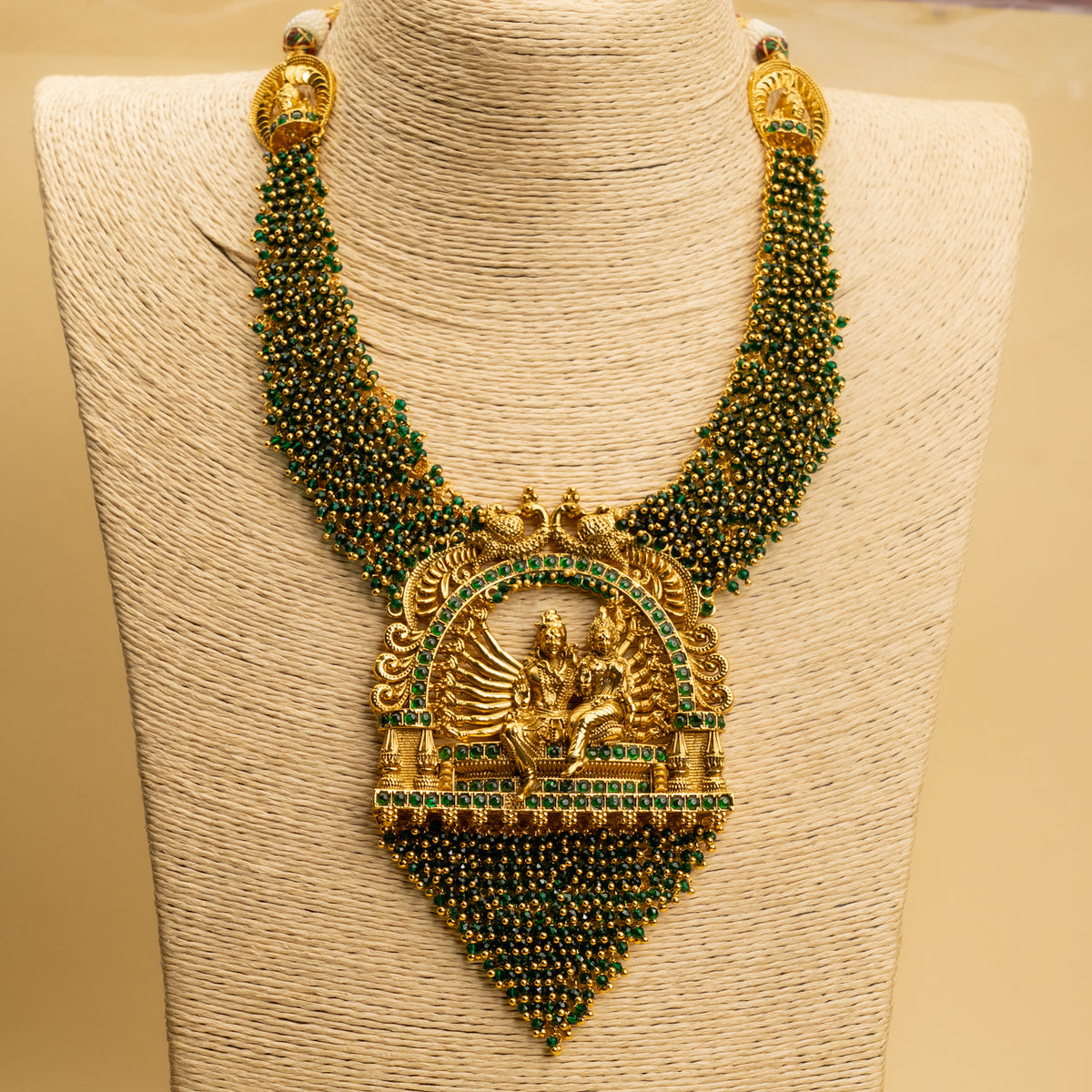 VARUNI GOLD TONED TEMPLE  MALA/ NECKPIECE  ML77