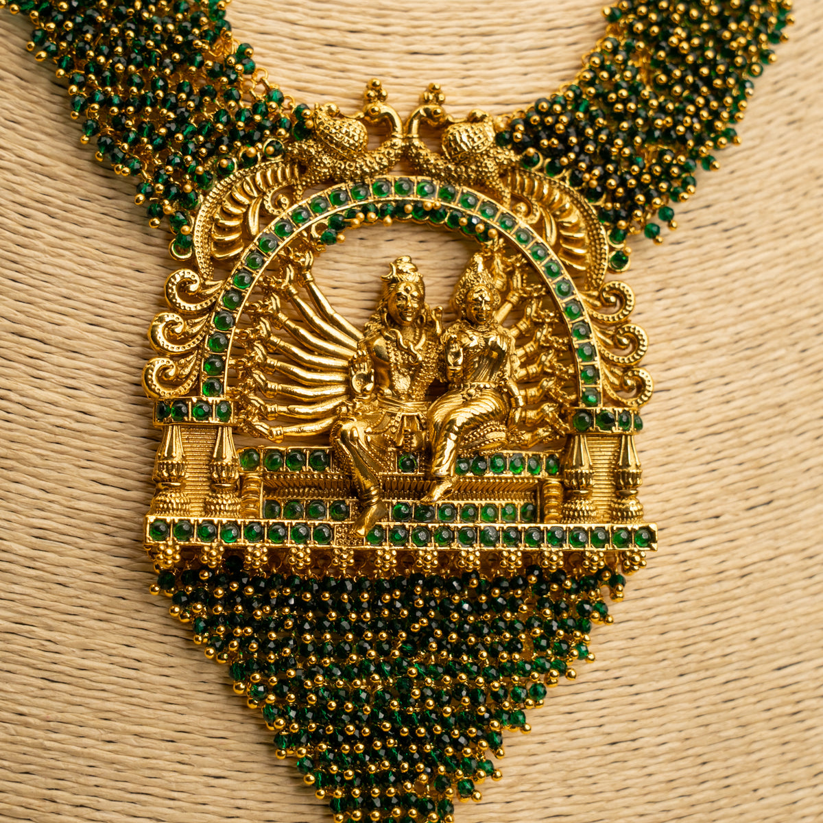 VARUNI GOLD TONED TEMPLE  MALA/ NECKPIECE  ML77