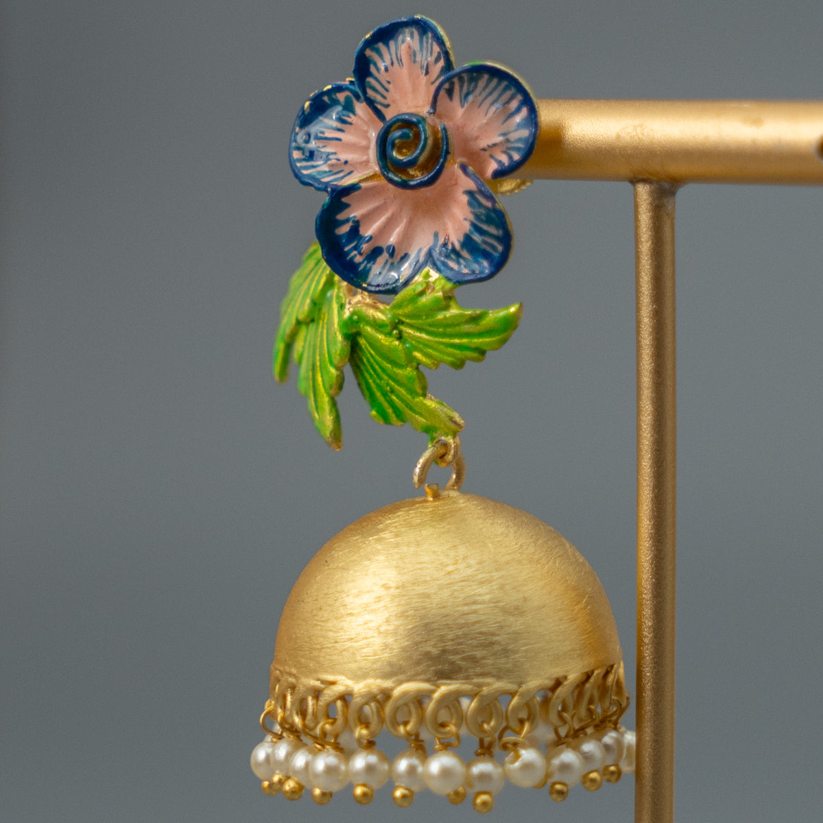 NIRANA CLASSY HANDMADE AND HANDPAINTED  JHUMKA ER109