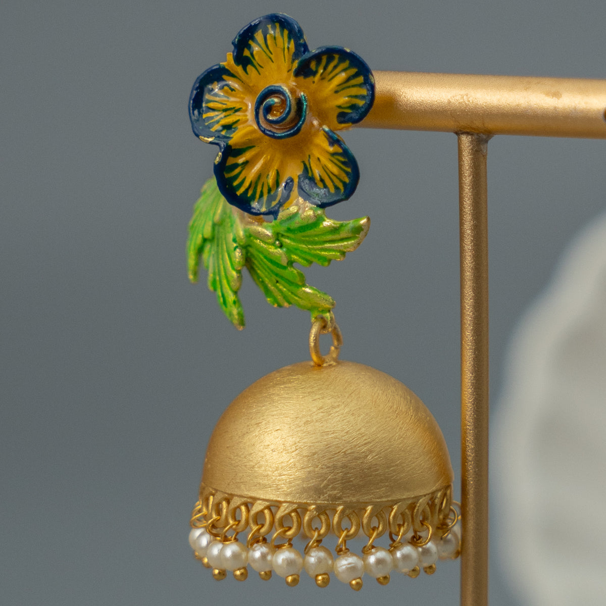 NIRANA CLASSY HANDMADE AND HANDPAINTED  JHUMKA ER109