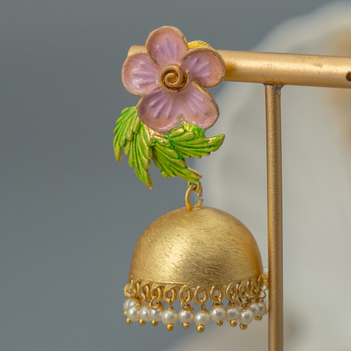 NIRANA CLASSY HANDMADE AND HANDPAINTED  JHUMKA ER109