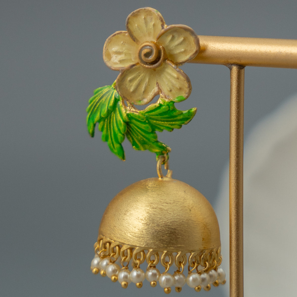 NIRANA CLASSY HANDMADE AND HANDPAINTED  JHUMKA ER109