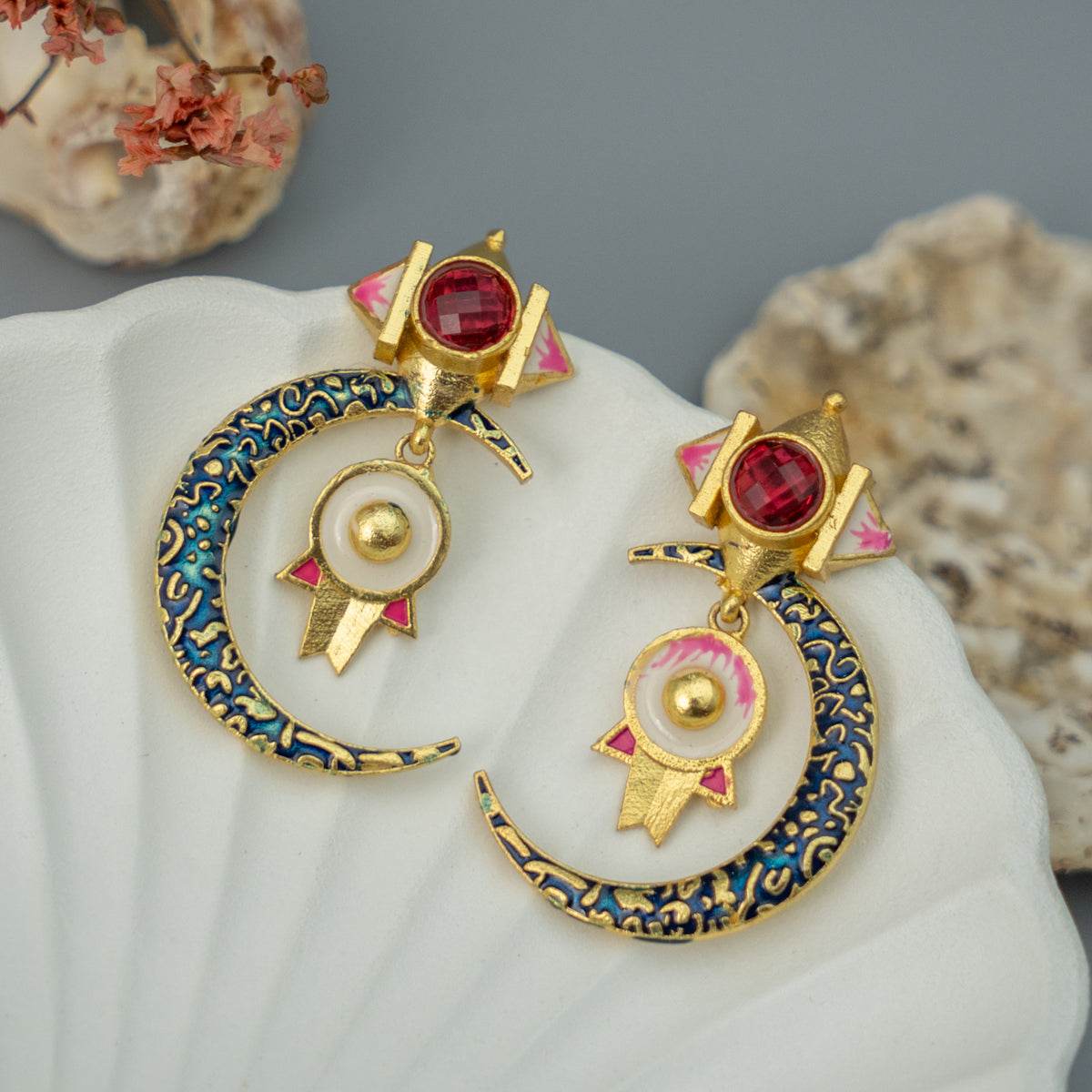 AIDANA SEMI HANDMADE ANTIQUE EARRING/DANGLER ER607
