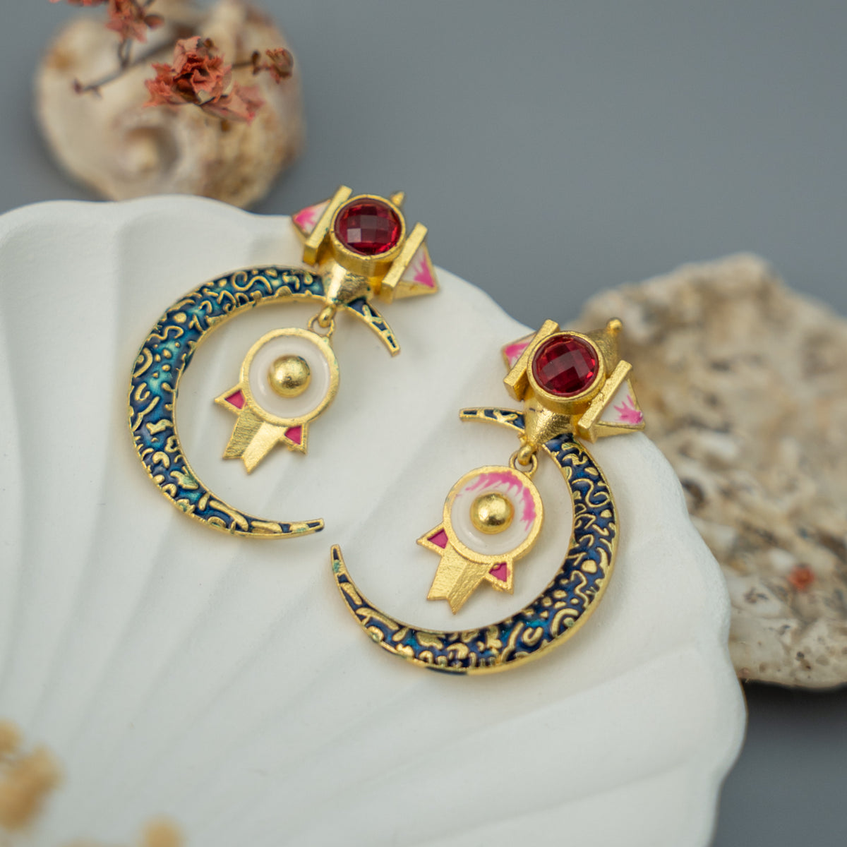 AIDANA SEMI HANDMADE ANTIQUE EARRING/DANGLER ER607