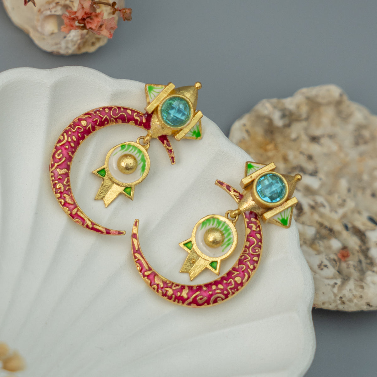 AIDANA SEMI HANDMADE ANTIQUE EARRING/DANGLER ER607