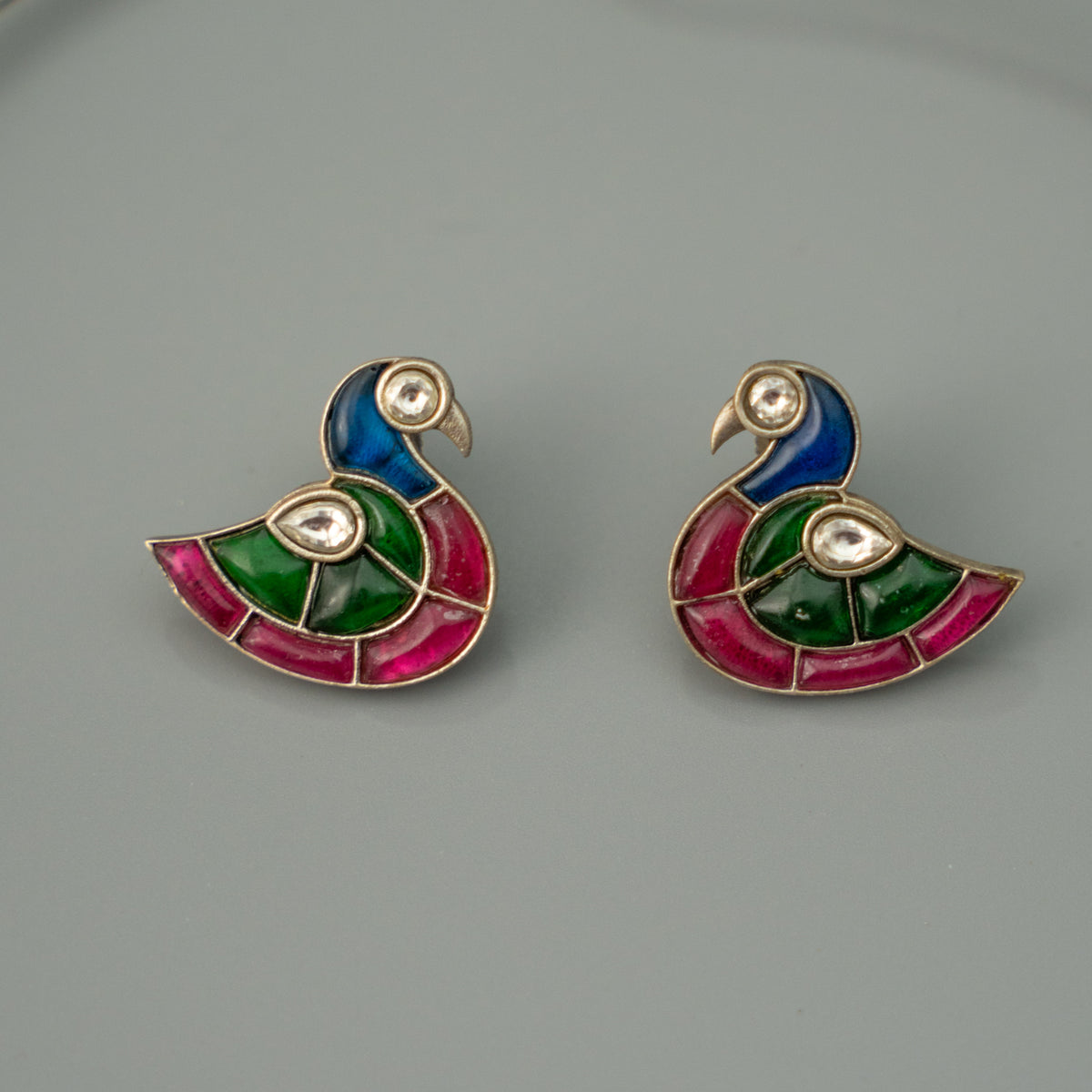 LUWAM BIJOUX PREMIUM DUAL TONED MONALISA HANDMADE NECKLACE/HASLI WITH EARRINGS CH505