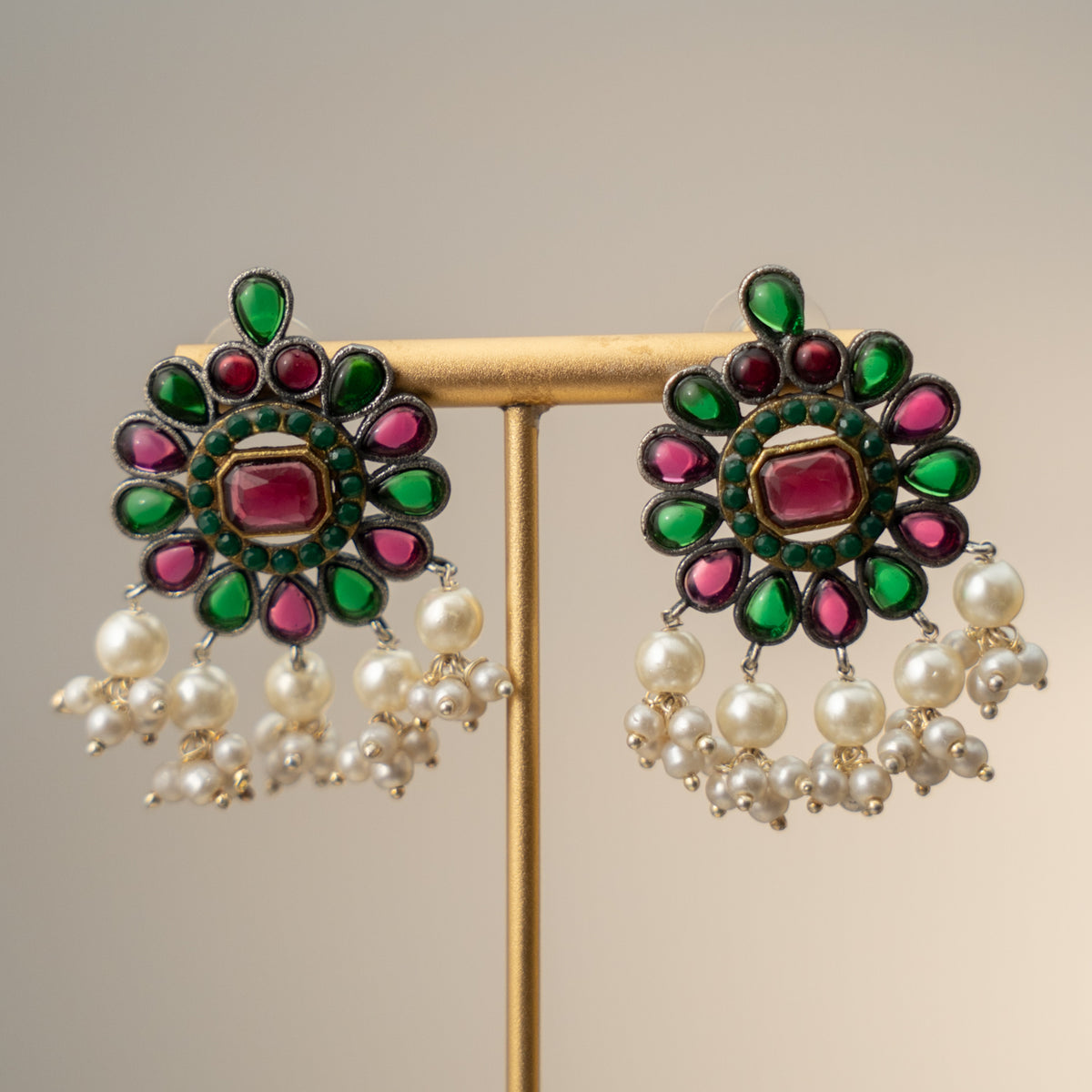 SHYLA BIJOUX PREMIUM AND EXCLUSIVE RUSTIC FINISH CHOKER WITH EARRINGS CH134