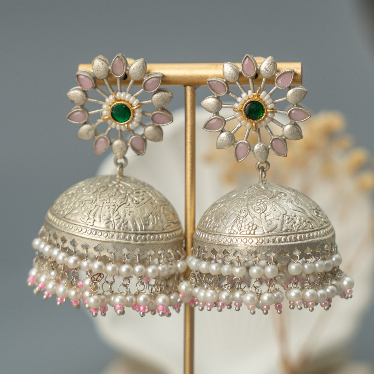 ALISHA SEMI HANDMADE PREMIUM JHUMKAS/EARRINGS ER920