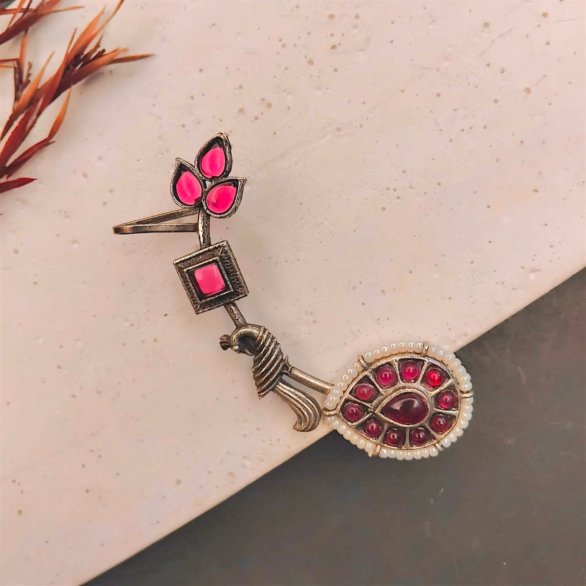 HARSHA ANTIQUE EAR CUFF/EARRINGS EA25