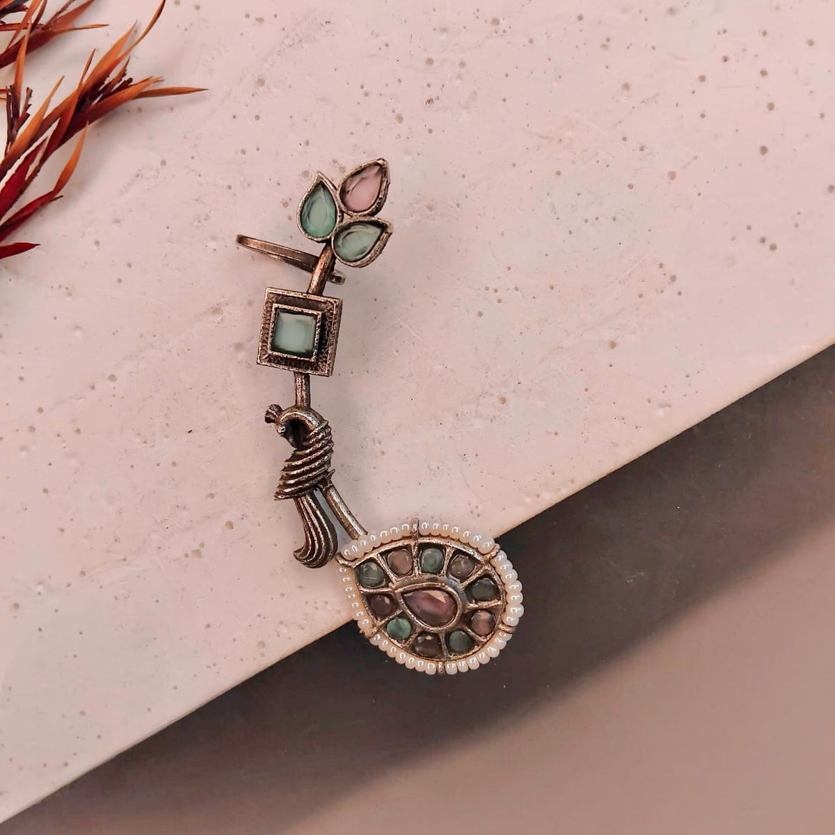 HARSHA ANTIQUE EAR CUFF/EARRINGS EA25