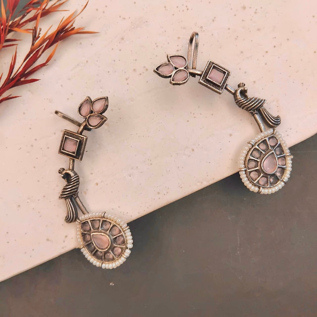 HARSHA ANTIQUE EAR CUFF/EARRINGS EA25