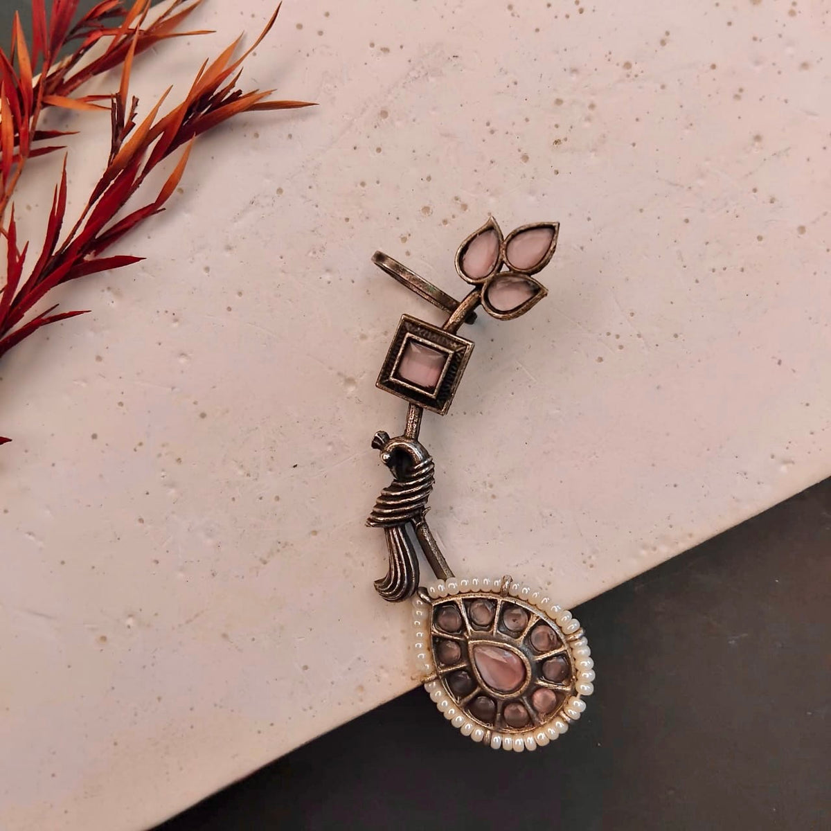 HARSHA ANTIQUE EAR CUFF/EARRINGS EA25