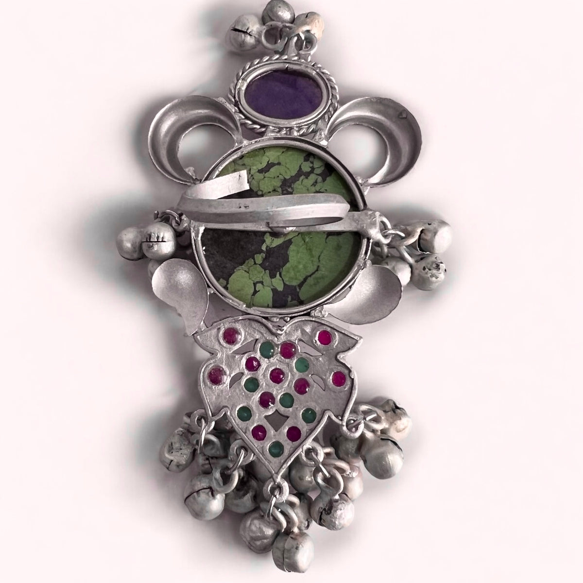 CLARA PREMIUM HANDMADE NATURAL STONES SILVER POLISH RING R303