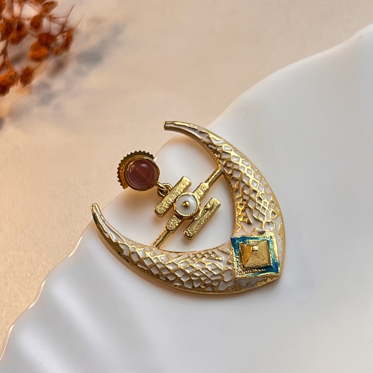 NIROSHA SEMI HANDMADE ANTIQUE EARRING/ DANGLER ER312