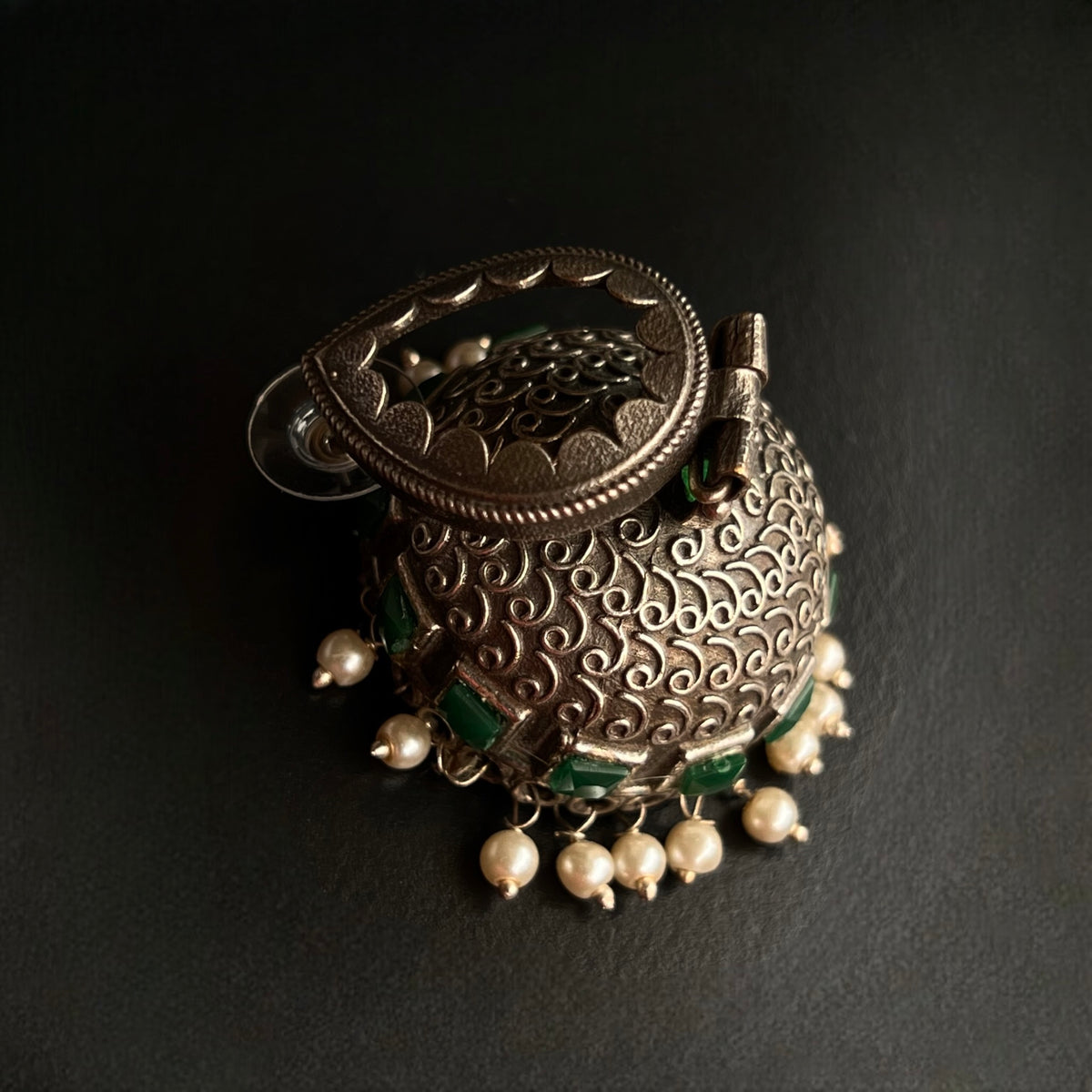 RINA SEMI HANDMADE BRASS JHUMKAS/EARRINGS ER305