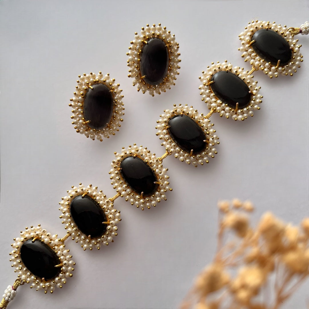 ELA BIJOUX PREMIUM AND EXCLUSIVE HANDMADE CHOKER WITH EARRINGS CH208