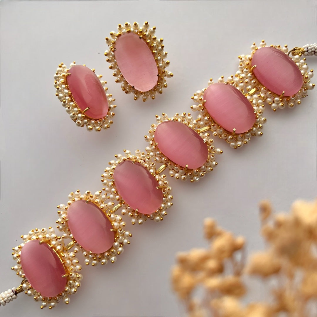 ELA BIJOUX PREMIUM AND EXCLUSIVE HANDMADE CHOKER WITH EARRINGS CH208