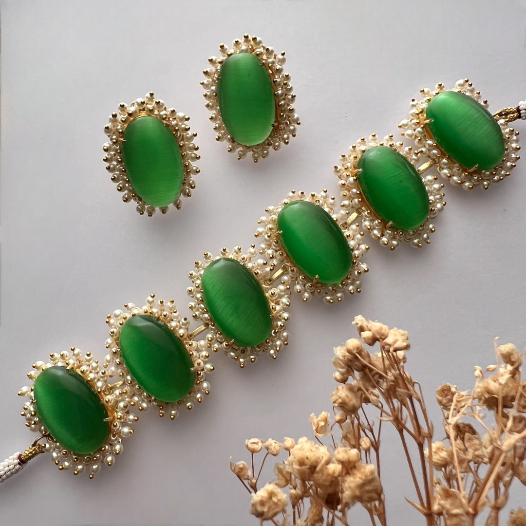 ELA BIJOUX PREMIUM AND EXCLUSIVE HANDMADE CHOKER WITH EARRINGS CH208