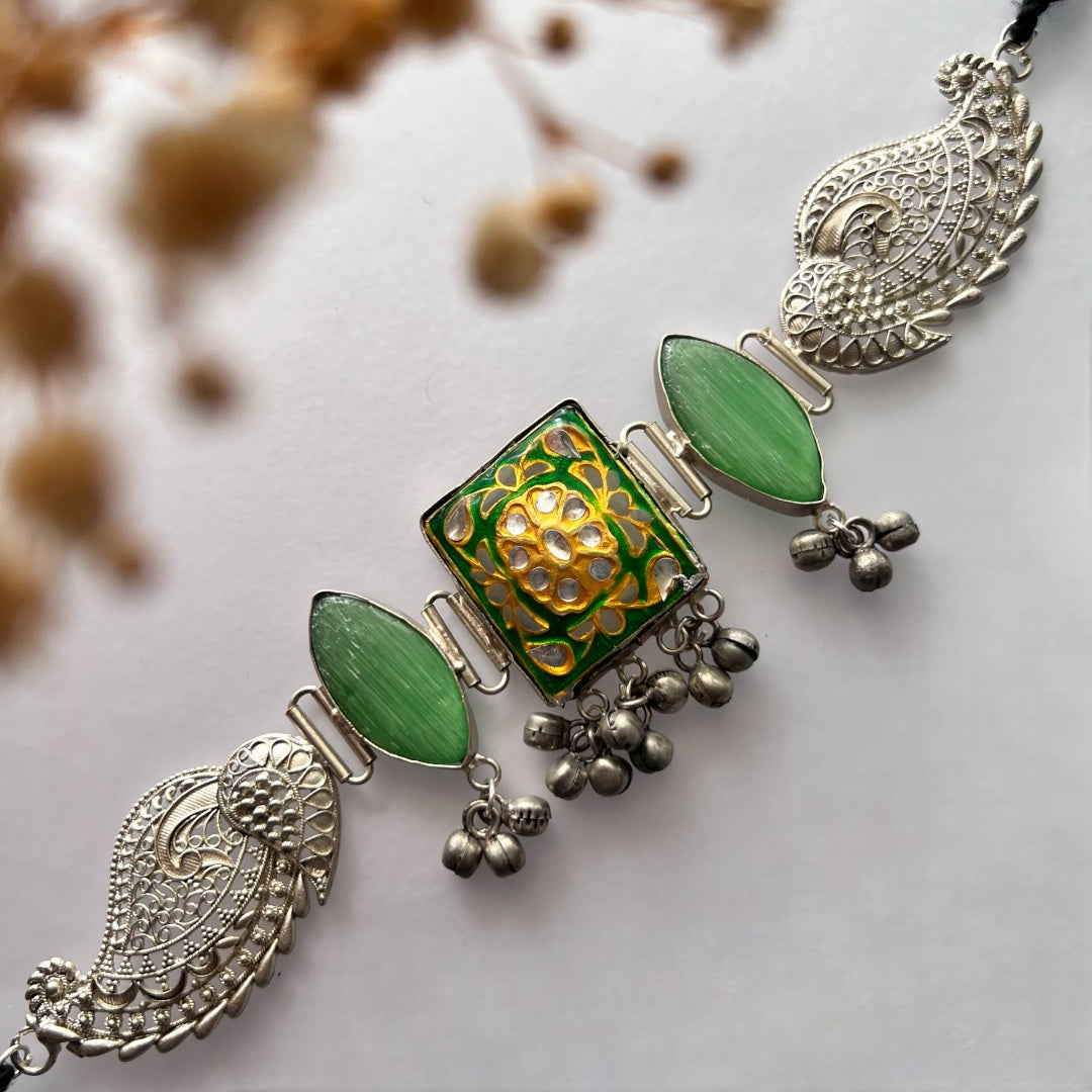 SHIRINA BIJOUX PREMIUM AND EXCLUSIVE HANDMADE CHOKER WITH EARRINGS CH81