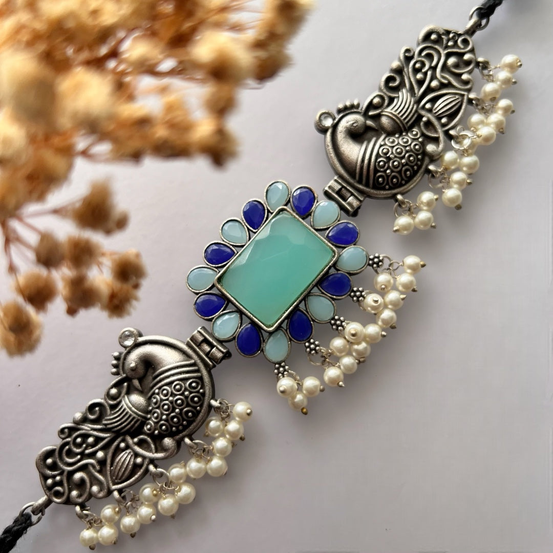 SHIVARA BIJOUX PREMIUM SEMI HANDMADE CHOKER WITH EARRINGS CH73