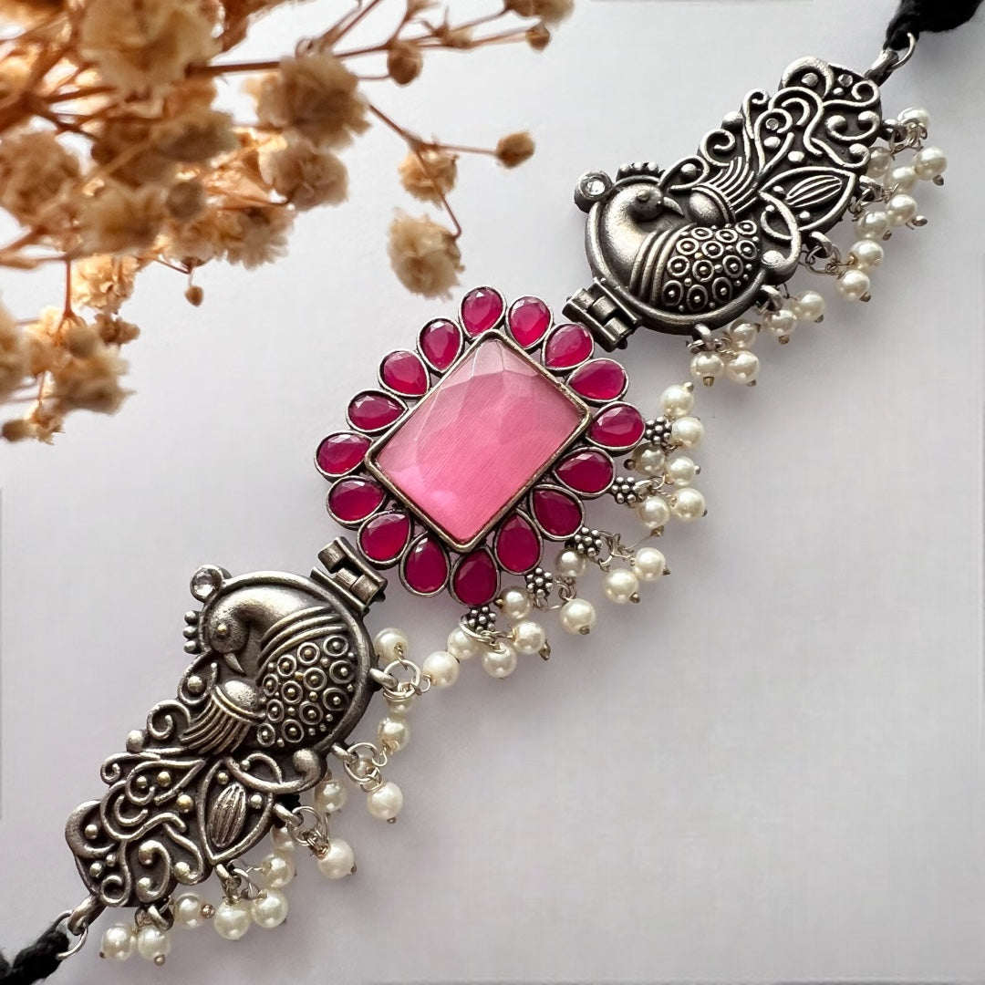 SHIVARA BIJOUX PREMIUM SEMI HANDMADE CHOKER WITH EARRINGS CH73