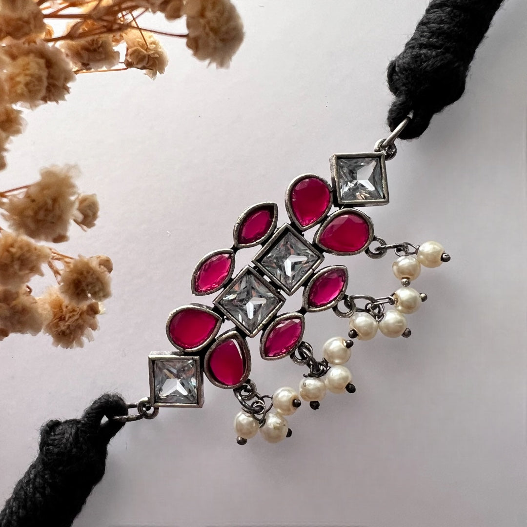 INETHRA BIJOUX PREMIUM AND EXCLUSIVE SEMI HANDMADE CHOKER WITH EARRINGS CH82