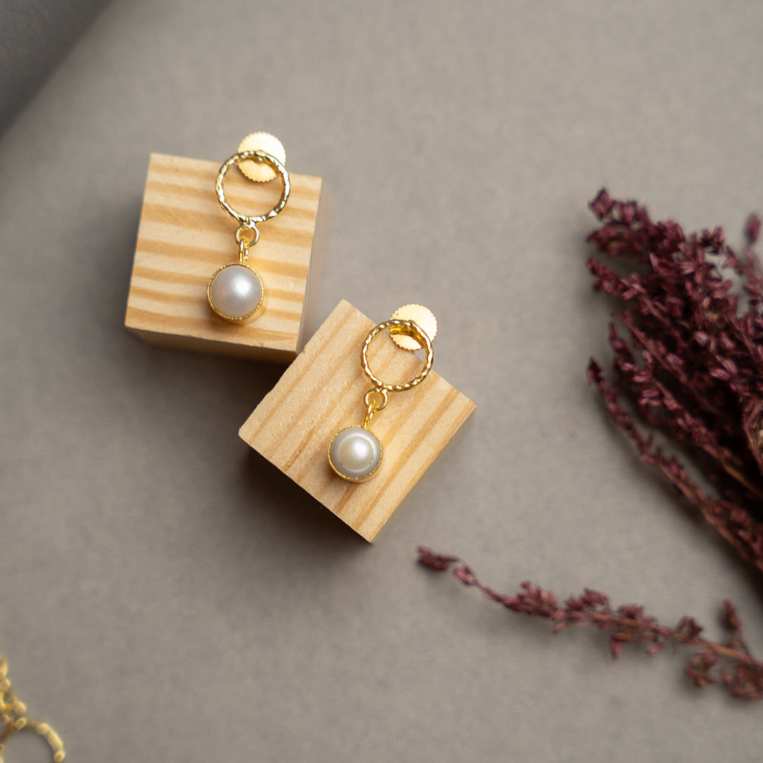 NINA PEARL HANDMADE ANTIQUE NECKPIECE/NECKLACE EARRINGS NL253