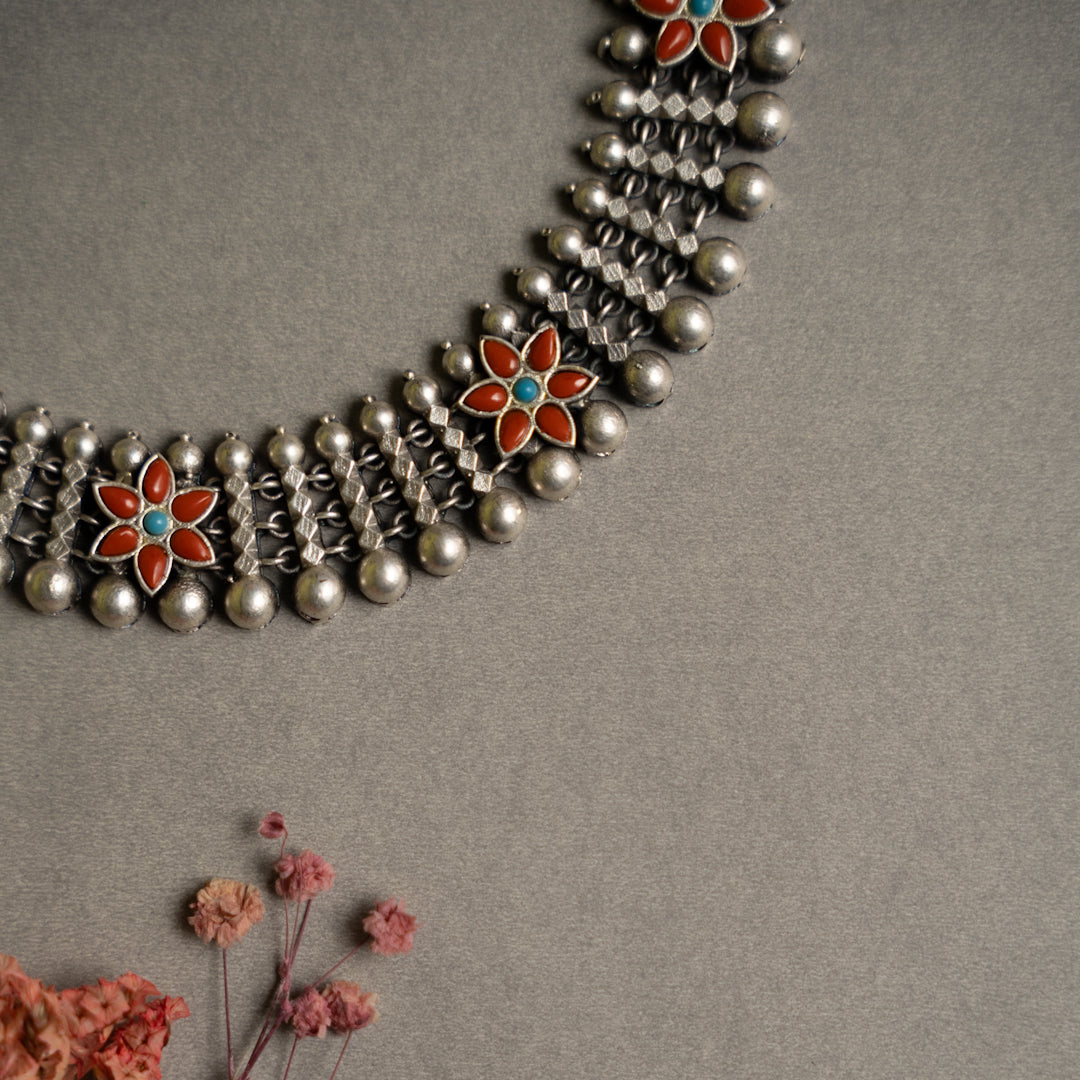 EEASH BIJOUX PREMIUM HANDMADE ANTIQUE NECKPIECE/NECKLACE WITH EARRING NL268