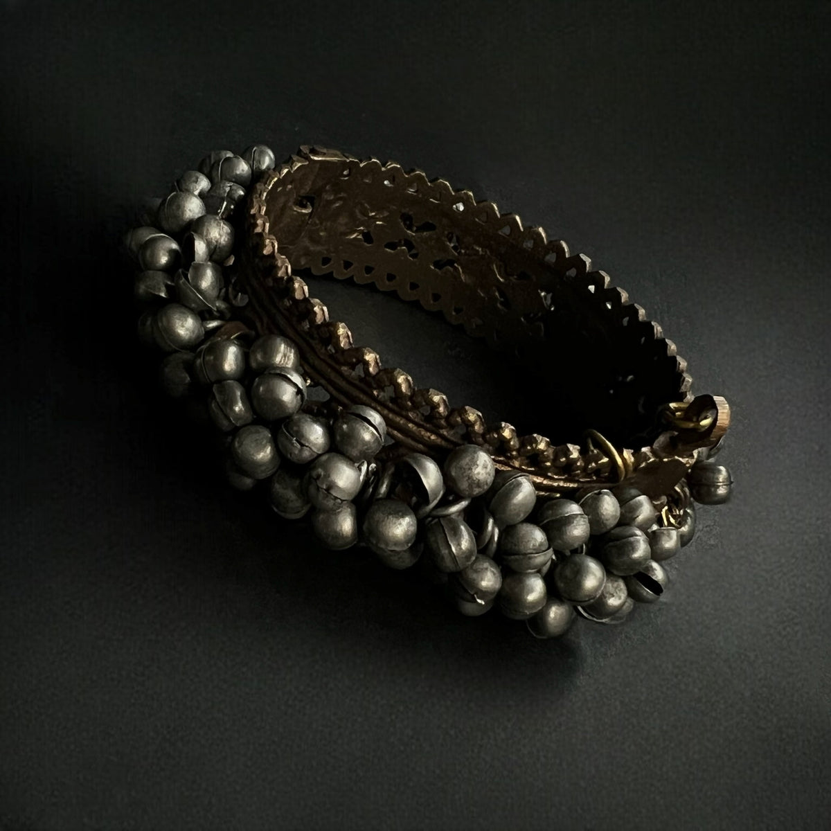 ELLA BLACK POLISH CLASSIC STNEHAND CAFFS BRACELETS BR83