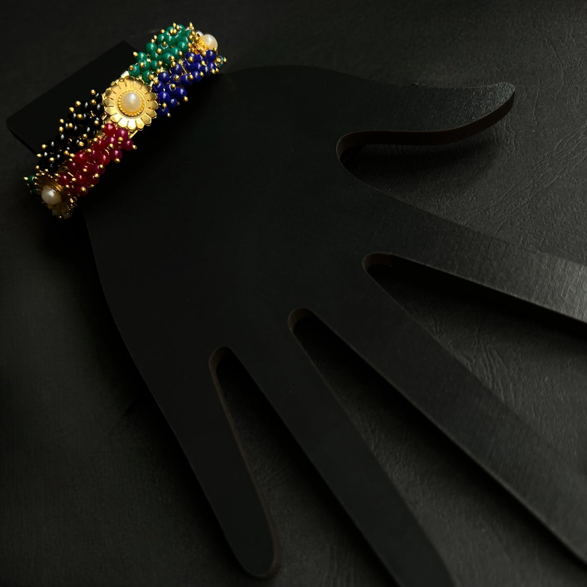 REETHU HANDMADE AND HAND HAMMERED GOLD TONED CLASSIC  PEARL BRACELETS BR16