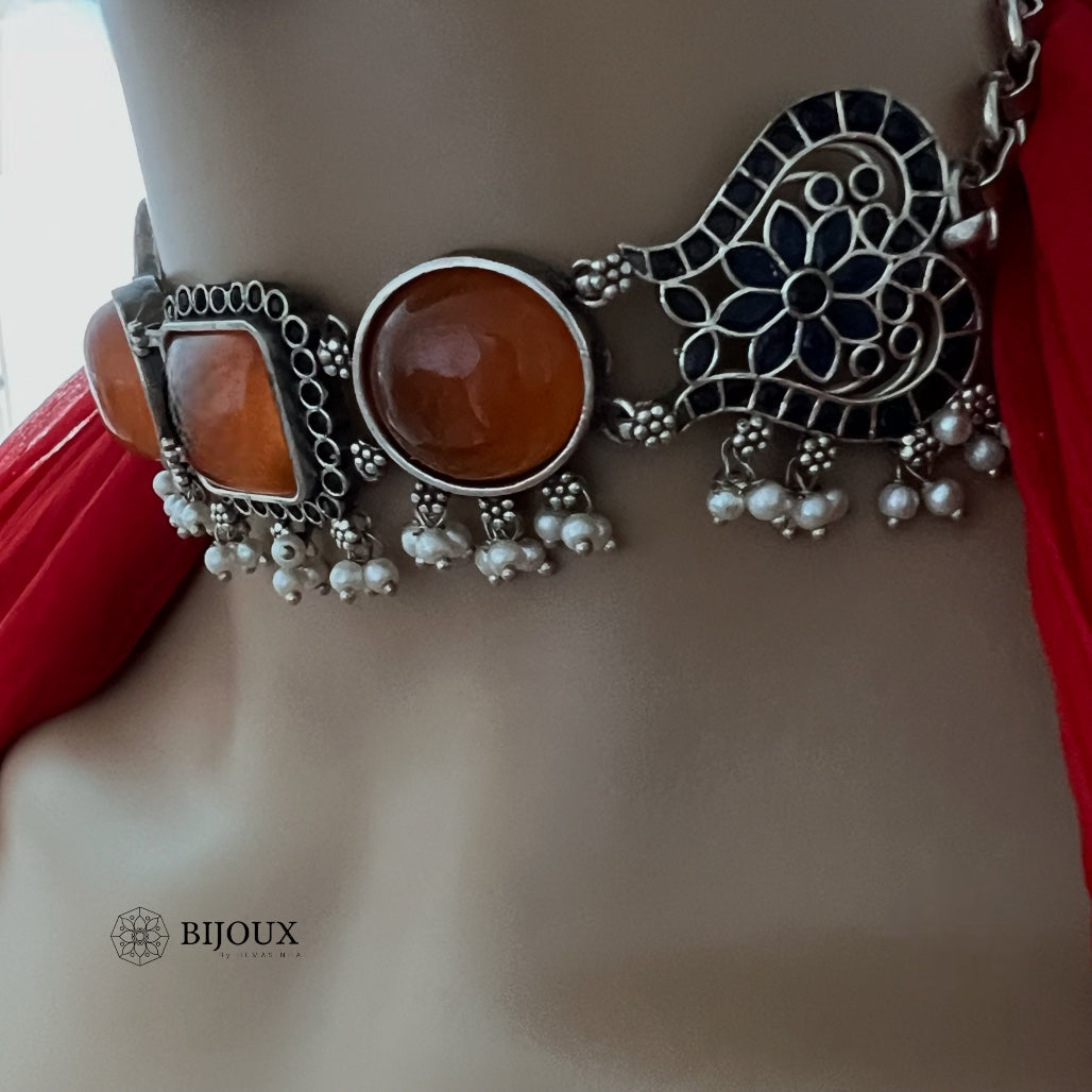 STELLA BIJOUX PREMIUM AND EXCLUSIVE SEMI HANDMADE CHOKER WITH EARRINGS CH125