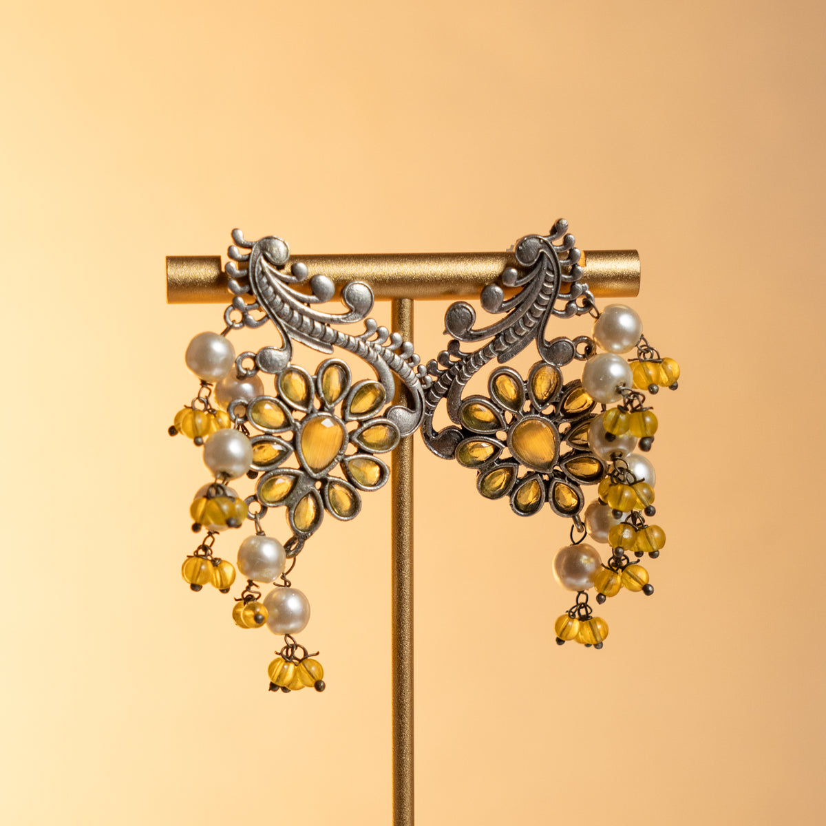 HARPER SEMI HANDMADE BIJOUX PREMIUM  RUSTIC FINISH CHOKER WITH EARRINGS CH512