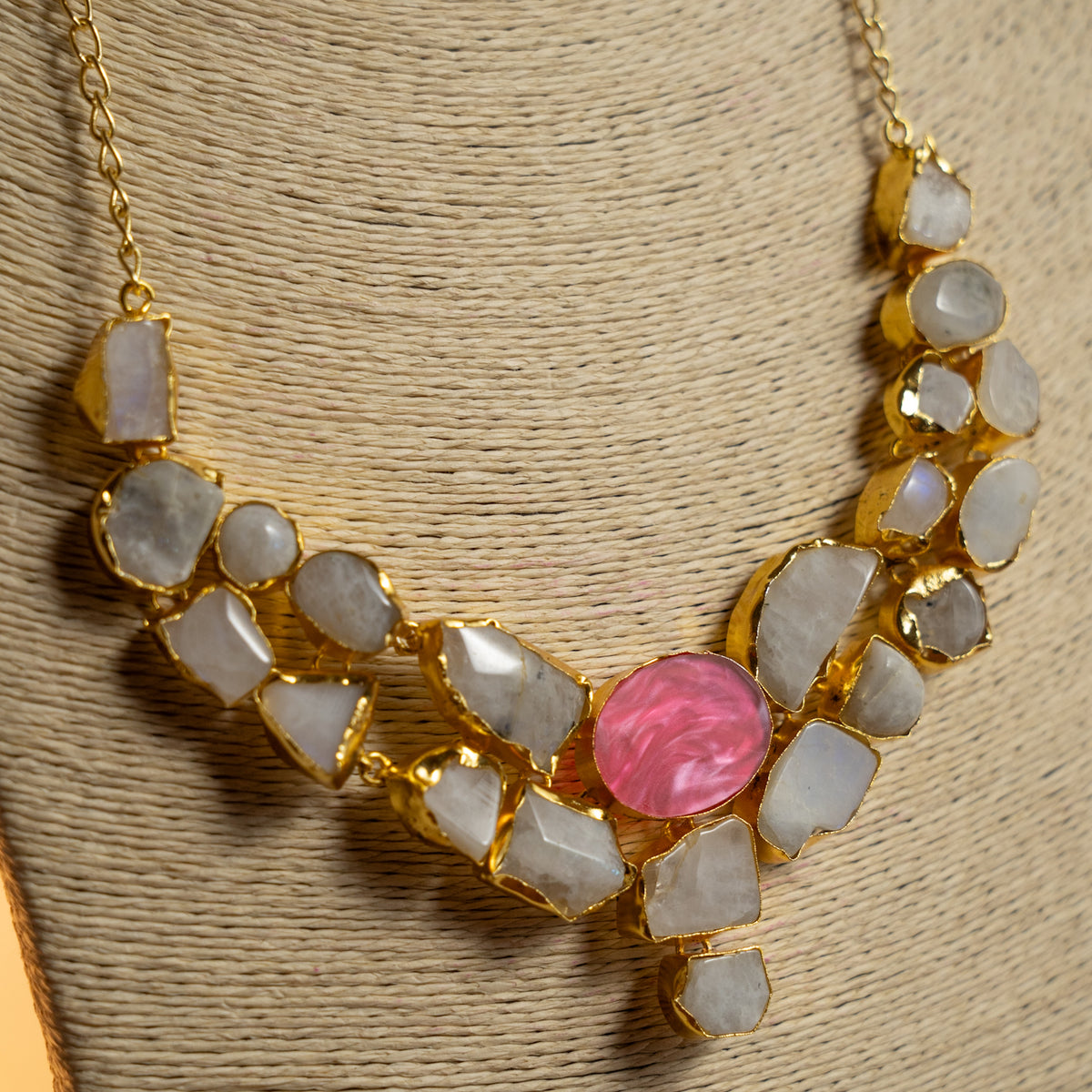 CHANDNI BIJOUX PREMIUM SEMI HANDMADE ANTIQUE NECKPIECE/NECKLACE WITH EARRING NL270