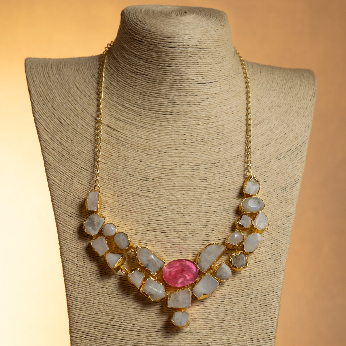 CHANDNI BIJOUX PREMIUM SEMI HANDMADE ANTIQUE NECKPIECE/NECKLACE WITH EARRING NL270