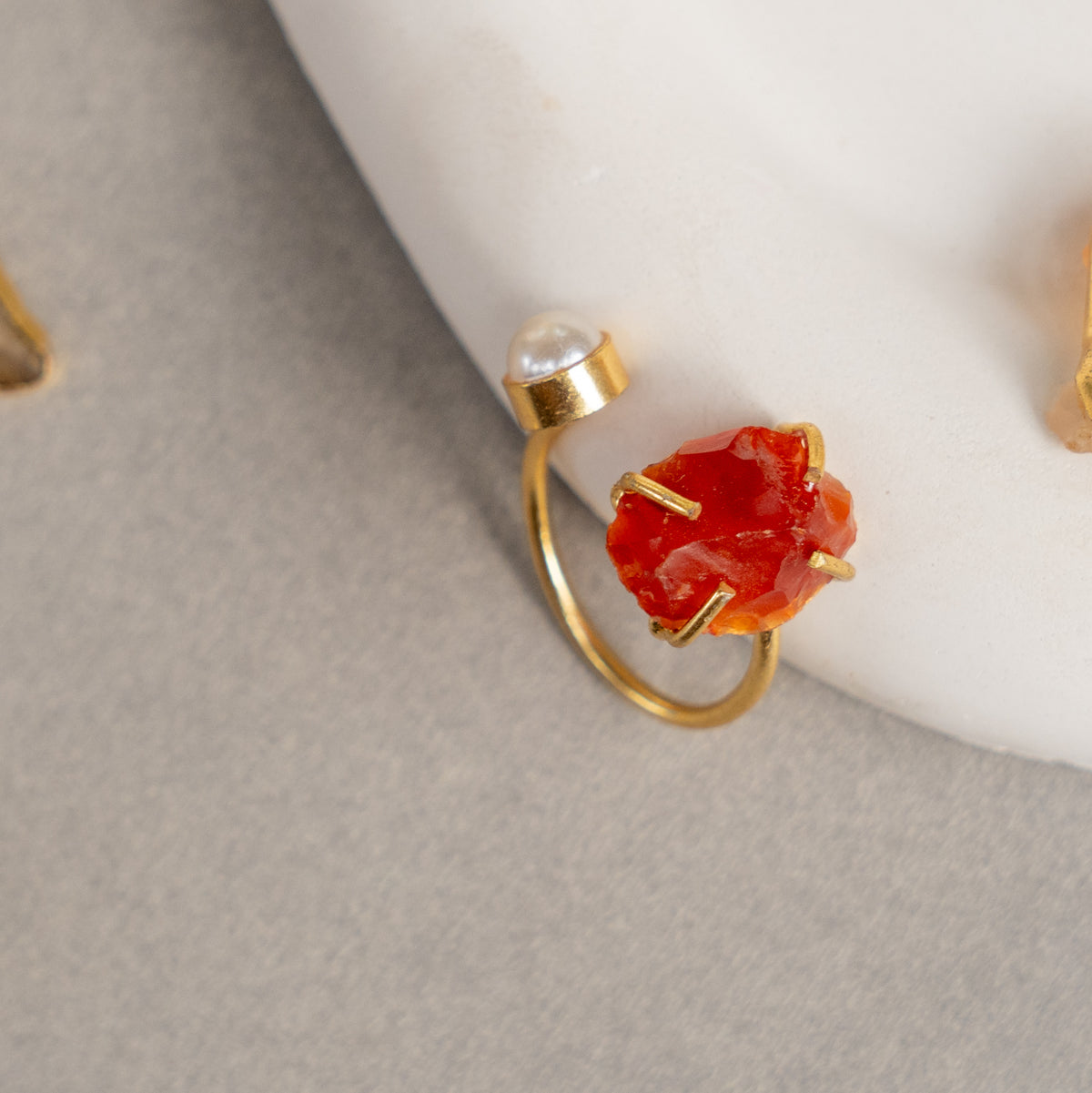 ZOEY GOLD TONED HANDMADE HAND HAMMERED NECKLAC EARRINGS BANGLE CUFF AND RING OF13