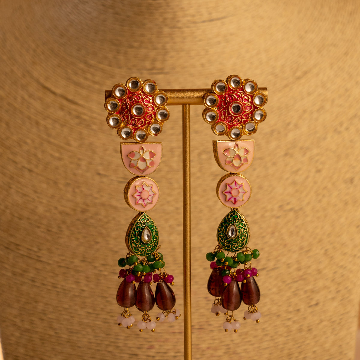 JOSIE SEMI HANDMADE NECKLACE WITH EARRING AND TIKKA NL216