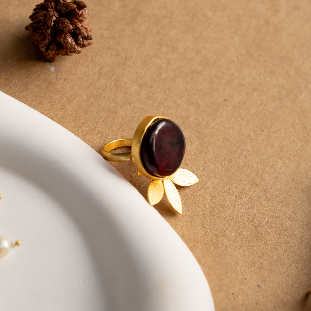 MOXIE SET RING EARRING AND NECKLACE HANDMADE GOLD TONED PREMIUM NECKLACE/NECKPIECE EARRING SET NL31