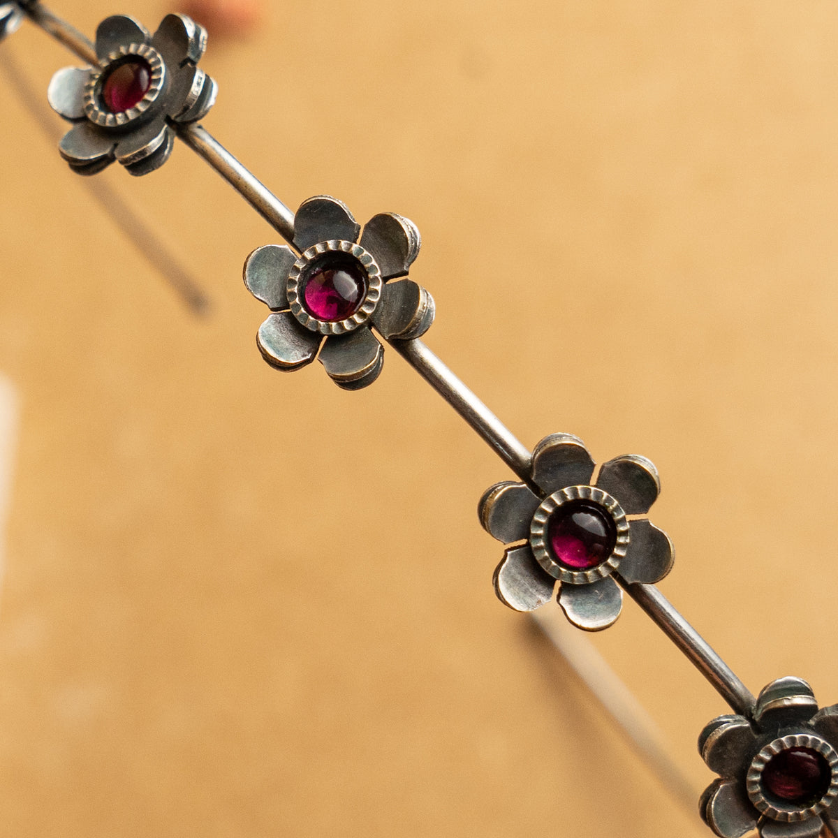 NIRANA SILVER TONED FAUX SILVER ANTIQUE HEAD ACCESSORIES
 HA02