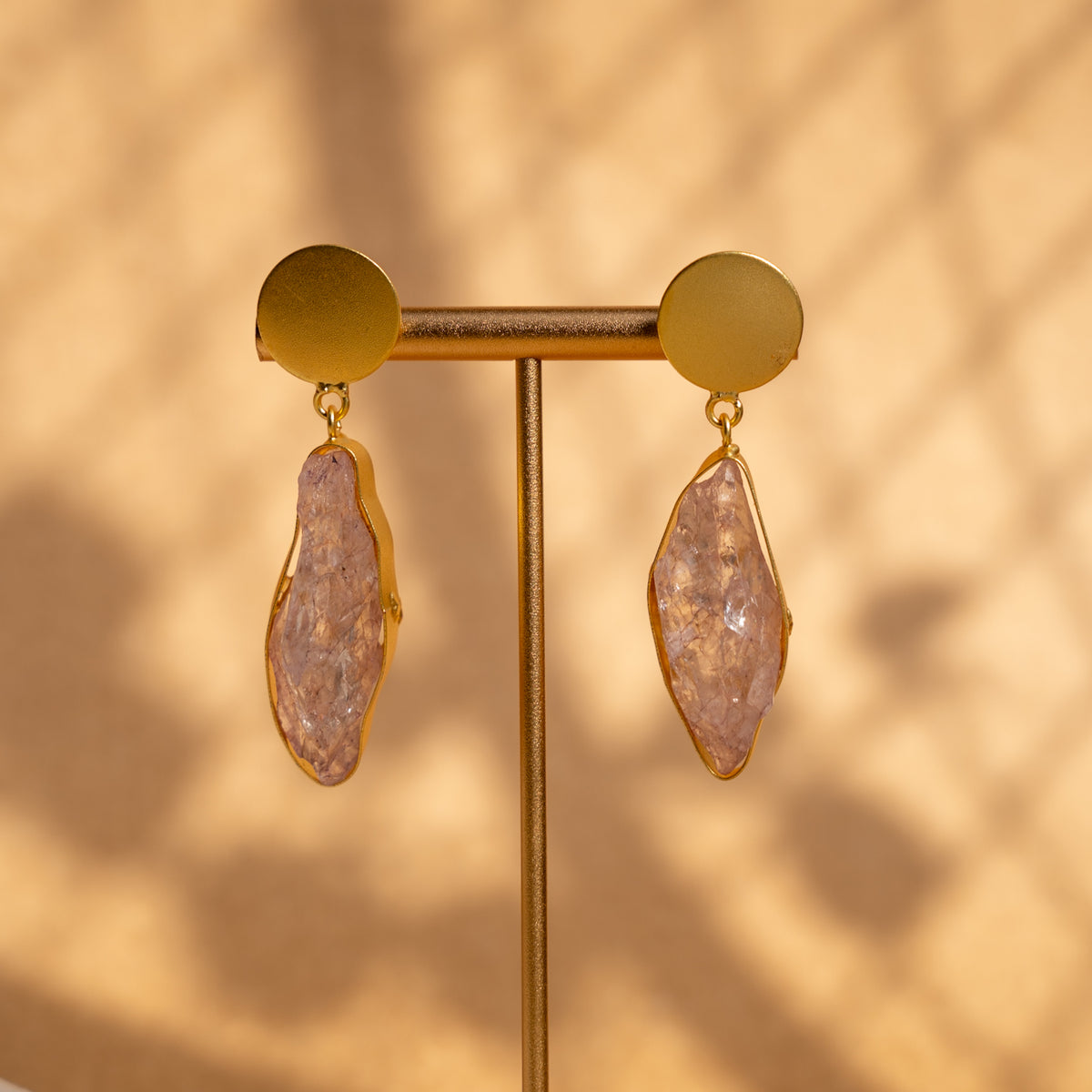 LIYA HANDMADE RAW STONE AND HAND PAINTED CHOKER WITH EARRINGS CH305