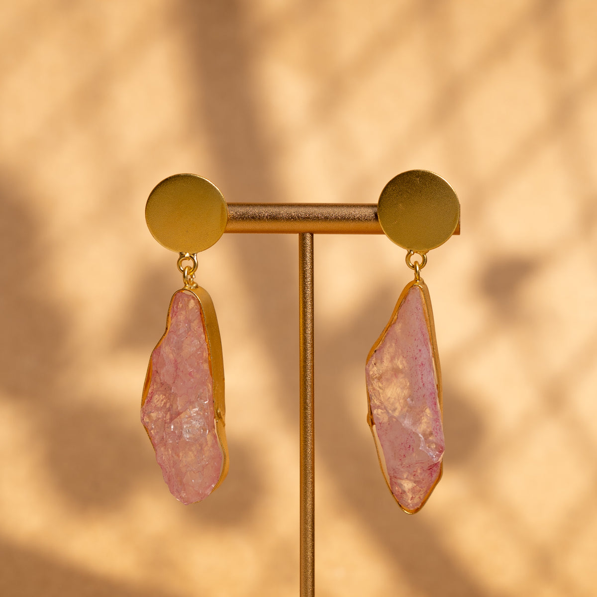 LIYA HANDMADE RAW STONE AND HAND PAINTED CHOKER WITH EARRINGS CH305