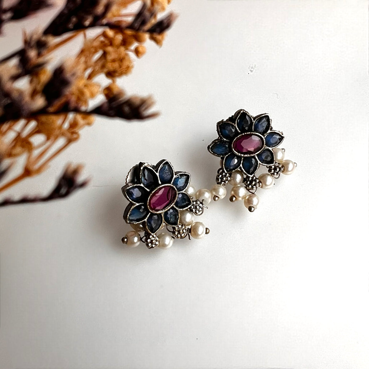 NIKKI BIJOUX  RAW AND RUSTIC SEMI HANDMADE CHOKER WITH EARRINGS CH96